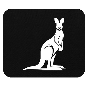 Discover Wild Animal Silhouette With Typical Kangaroo Pose Mouse Pads