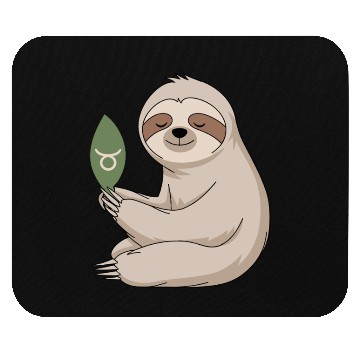 Discover Taurus Zodiac Sloth Embracing Serenity Mouse Pads