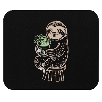 Discover Vegan Vegetarian Sloth Holding Veggies Mouse Pads