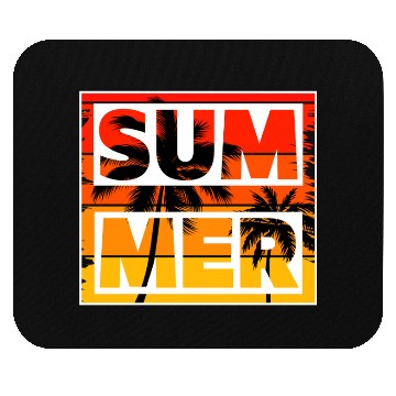 Discover Summer Typographu lettering Design Mouse Pads