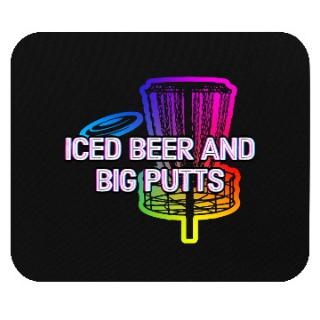 Discover Iced Beer and Big Putts Disc Golf Beer Lover Mouse Pads