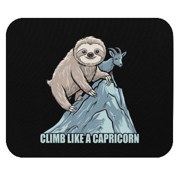 Discover Climb Like A Capricorn Zodiac Sloth Adventure Mouse Pads