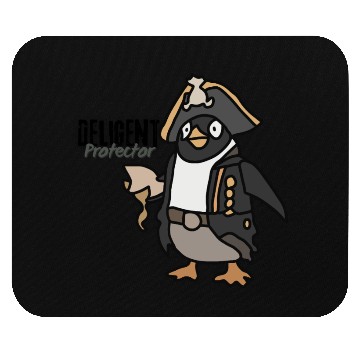 Discover Cool Minimalist Penguin Chilling | Funny Mouse Pads