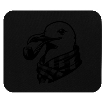 Discover Pipe-diving Seafarer Seagull As A Coastal Motif Mouse Pads