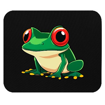 Discover Little green frog Mouse Pads