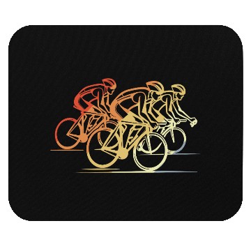 Discover Vintage Cycling Drawing Mouse Pads