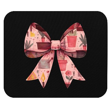 Discover Coquette Bow Gardening Gardener Plants Pattern Mouse Pads