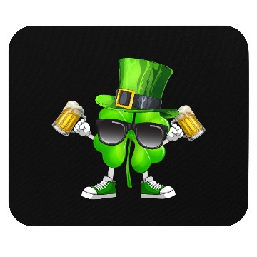 Discover Drinking Beer Shamrock Irish Patricks Day Mouse Pads