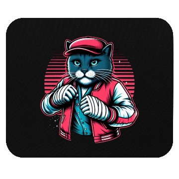 Discover Vintage Street Fighter Cat #Vintage #Streetwear Mouse Pads