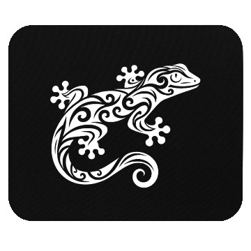 Discover Cute Gecko In T Tattoo Style Mouse Pads