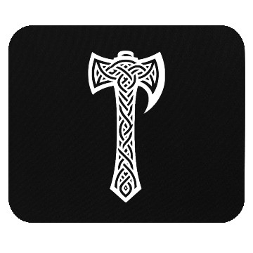 Discover Axe In Celtic Knot Tattoo Style Mouse Pads
