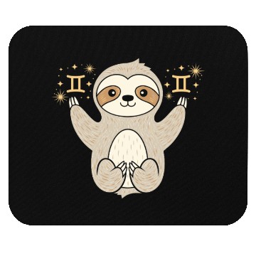 Discover Gemini Zodiac Sloth Embracing Duality Magic Mouse Pads