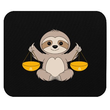 Discover Libra Zodiac Sloth Balancing Harmony Mouse Pads
