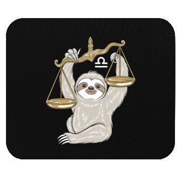 Discover Charming Libra Zodiac Sloth Balancing Serenity Mouse Pads