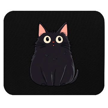 Discover Startled black cat Mouse Pads