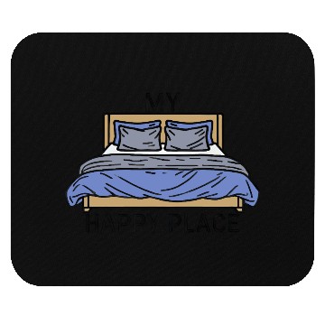 Discover My Happy Place Blue Bed Mouse Pads
