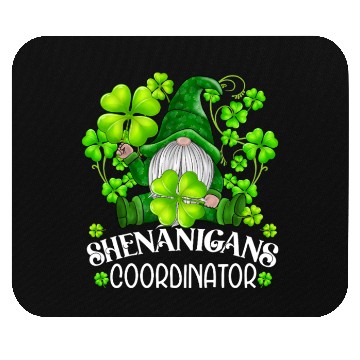 Discover Shenanigans Coordinator St. Patricks Day Gnome Mouse Pads