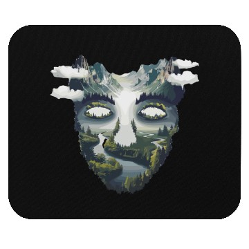 Discover Hiking Adventure: Mountain Reflections and River Mouse Pads