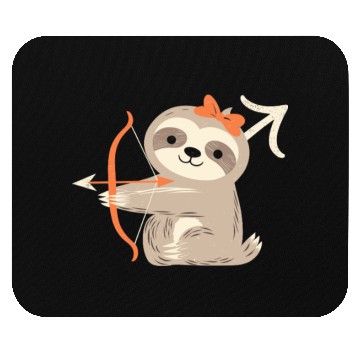 Discover Sagittarius Zodiac Sloth Archer Design for Mouse Pads