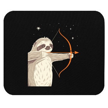 Discover Sagittarius Zodiac Sloth Archer in the Stars Mouse Pads