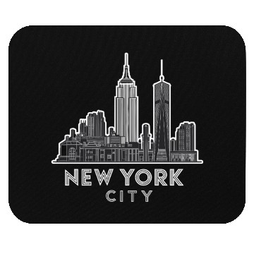 Discover New York City Skyline Art Deco Style Iconic Mouse Pads