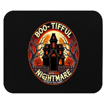 Discover Haunted House Horror - Spooky Halloween Nightmare Mouse Pads