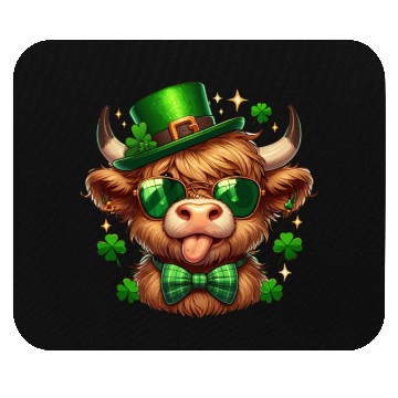 Discover St Patricks Day Mouse Pads - Irish Lucky cow
