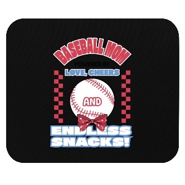 Discover Baseball mom Powered by love Mouse Pads