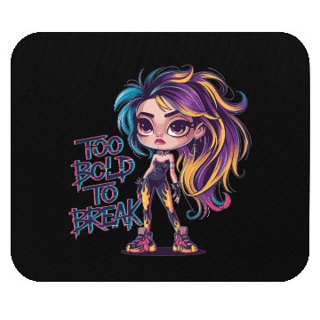 Discover Too Bold to Break – Rebel Girl Aesthetic Mouse Pads
