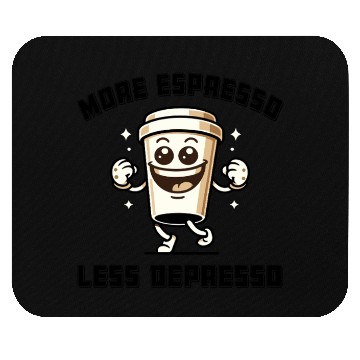 Discover More Espresso Less Depresso Funny Coffee Quote Mouse Pads