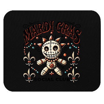 Discover Mardi Gras Voodoo Doll Soociial Clubb Magic Mouse Pads