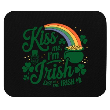 Discover Kiss Me I'm Irish Funny St Patrick's Day Mouse Pads