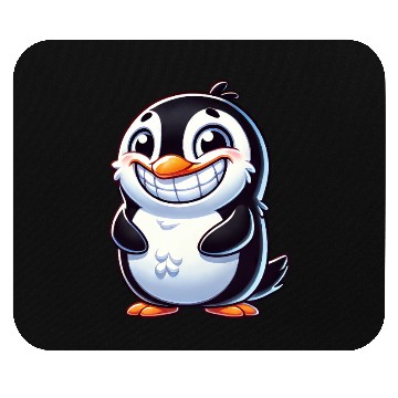 Discover Cute Penguin Cartoon Smiling Laughing Joy Mouse Pads