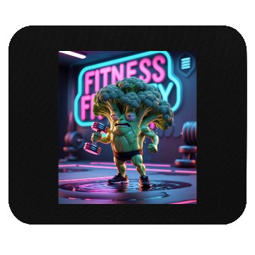 Discover Cartoon Broccoli Gym Mouse Pads