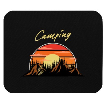 Discover Camping Adventure In Mountains Mouse Pads