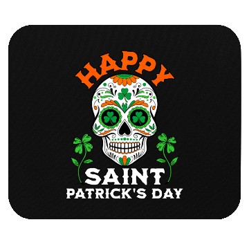 Discover Happy Saint Patrick's Day Irish Sugar Skull Mouse Pads