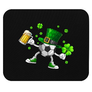 Discover Soccer Drinking Beer St Patrick's Day Mouse Pads