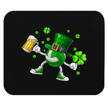 Discover Volleyball Drinking Beer St Patrick's Day Mouse Pads