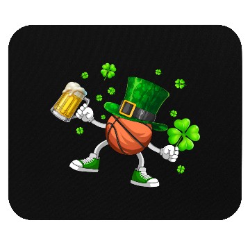 Discover Basketball Drinking Beer St Patrick's Day Mouse Pads