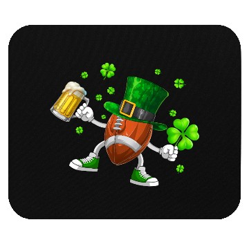 Discover Football Drinking Beer St Patrick's Day Mouse Pads