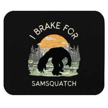 Discover Funny Samsquatch Bigfoot Cryptid Camping Mouse Pads