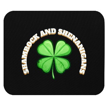 Discover Shamrock and Sheninanigans 4-Leaf Clover Graphic Mouse Pads