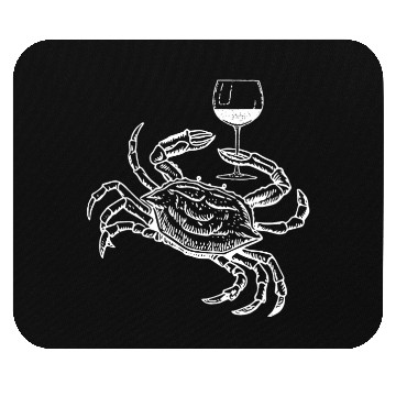 Discover Wine Crab Ocean Lovers Drinking Vacation Cruise Dr Mouse Pads