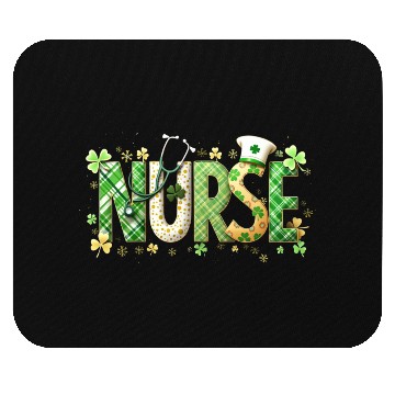 Discover Irish Coquette Nurse Stethoscope St Patricks day Mouse Pads