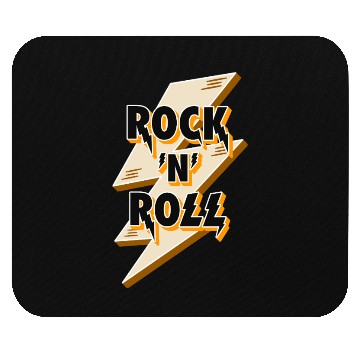 Discover Rock'N'Roll Sign With Lightning Bolt Mouse Pads