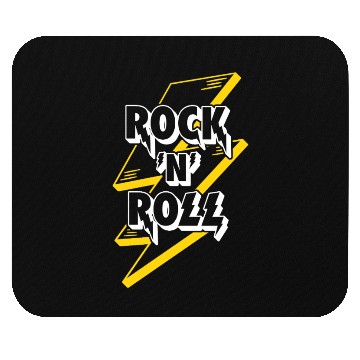 Discover Rock'N'Roll Sign With Lightning Bolt Mouse Pads