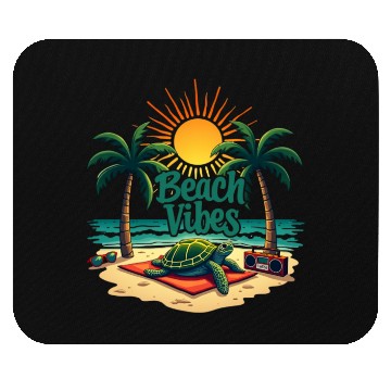 Discover Beach Vibes Turtle Mouse Pads