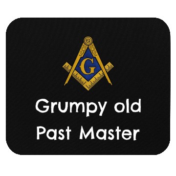 Discover Grumpy Old Past Master Emblem Mouse Pads