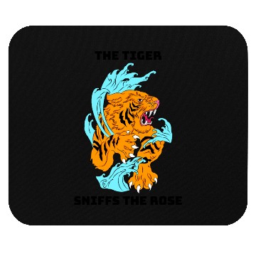 Discover Fierce Tiger and Waves Graphic Mouse Pads Design