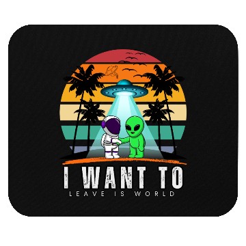 Discover Vintage Alien Sunset Otherworldly Escape Mouse Pads